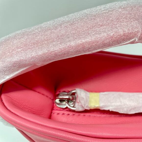 Marc Jacobs 🎀 Tempo Baguette Shoulder Bag PINK LEMONADE bubblegum silver links - Picture 7 of 16